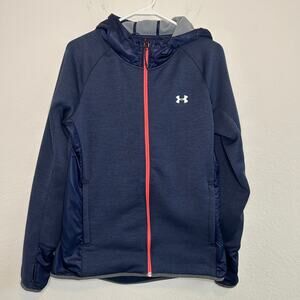 Under Armour Storm Full Zip Hooded Jacket Blue Sz Medium